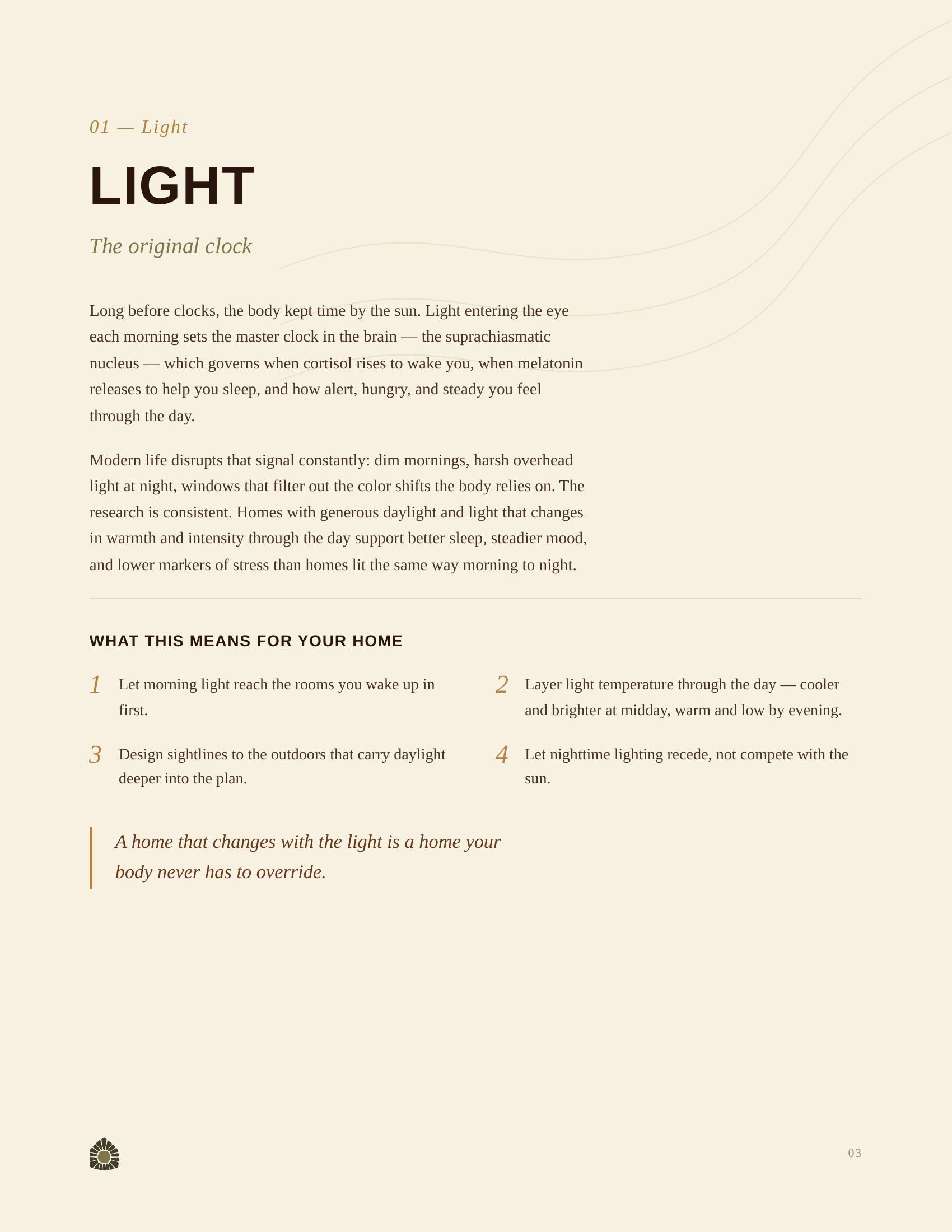 Luxury Living Guide, Light chapter